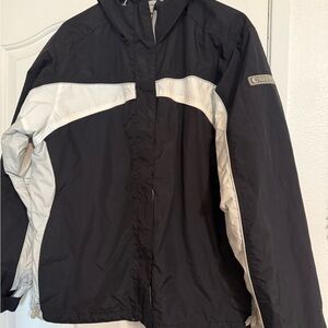 Women black dot jacket